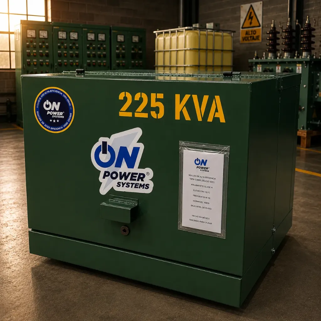 Transformador trifásico pedestal radial Norma J acero al carbón 225 kVA ...